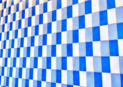 Blue Pattern Wall